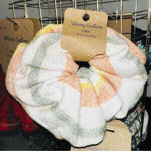 Whimsy Creations Pastel Striped Hair Scrunchie